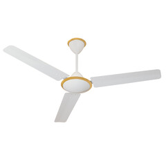 Ceiling fan in different color, size, shape and design in white background