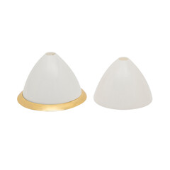 Ceiling fan in different color, size, shape and design in white background