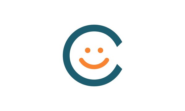 c logo, smile