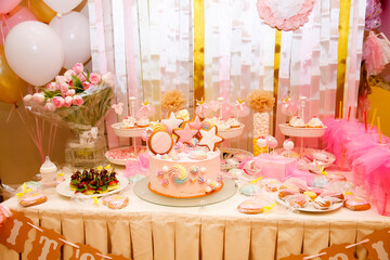 these are pink desserts at the candy bar