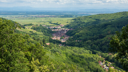 Fototapeta na wymiar Rural Panorama in Andlau in France