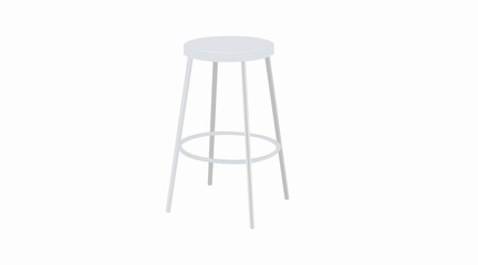 Vector isolated Illustration of a Steel Stool