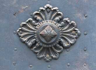 Old metal door detail in Graz, Styria region, Austria