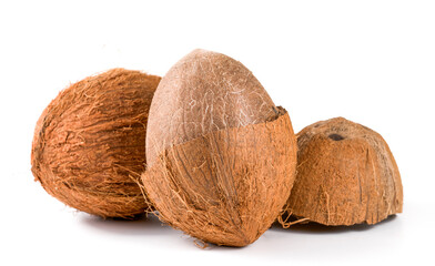 coconuts on a white background