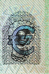 closeup of 100 euro banknote