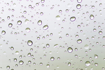 Detail of raindrops