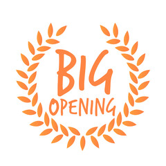 grand opening sticker coronavirus quarantine is over advertising campaign concept poster label flyer vector illustration