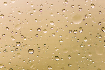 Detail of raindrops