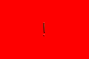 Red exclamation mark on colorful backgrounds