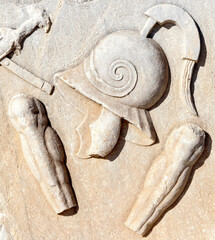 gladyator reliefs, Ephesus, Selcuk, izmir, Turkey.