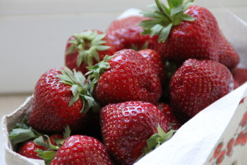 strawberries in a bowl