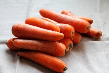 carrots on a wooden table