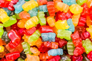 pile of sweet gummy bears