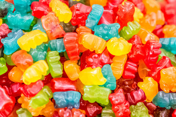 pile of sweet gummy bears