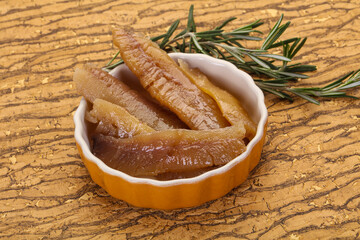 Pickled herring caviar