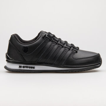 VIENNA, AUSTRIA - FEBRUARY 19, 2018: K-Swiss Rinzler SP blacky sneaker on white background.