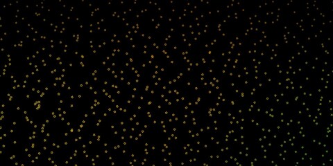 Dark Green, Yellow vector layout with bright stars. Modern geometric abstract illustration with stars. Pattern for new year ad, booklets.