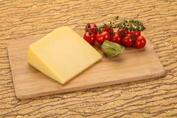 Hard parmesan cheese piece