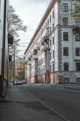 An old building in eastern europe in summer