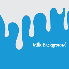 Milk White Liquid Dripping Blue Background Illustrations & Vectors