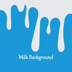 Milk White Liquid Dripping Blue Background Illustrations & Vectors
