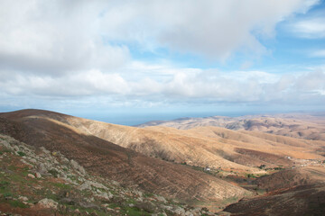 Footprints in the sand dunes in Fuerteventura, Canary islands, Spain.