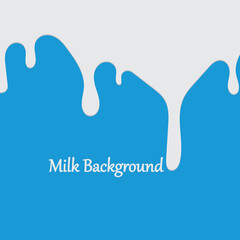 Milk White Liquid Dripping Blue Background Illustrations & Vectors