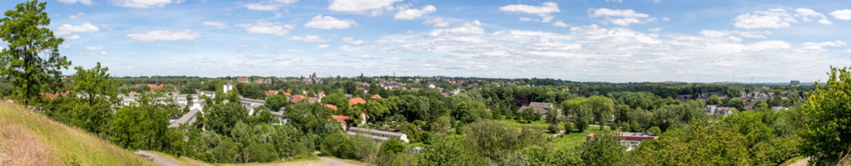 Fototapeta na wymiar Panoramic view of park area Ruhr area North Rhine Westphalia Gelsenkirchen