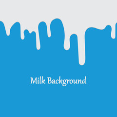 Milk White Liquid Dripping Blue Background Illustrations & Vectors
