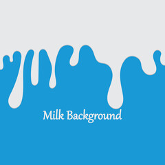 Milk White Liquid Dripping Blue Background Illustrations & Vectors