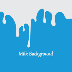 Milk White Liquid Dripping Blue Background Illustrations & Vectors