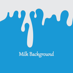 Milk White Liquid Dripping Blue Background Illustrations & Vectors