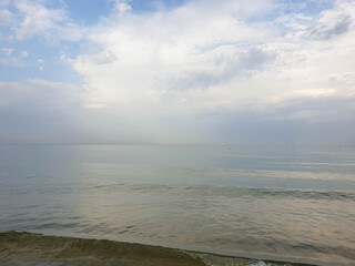 A warm summer morning on the coast of the Black sea. Anapa, Krasnodar region.