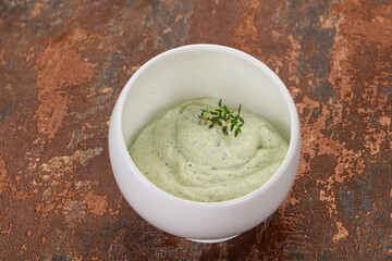 Cottage cream snack with herbs