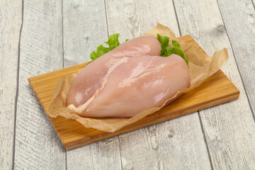 Raw chicken breast ready for cooking