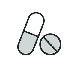 Tablet pills vector illustration.