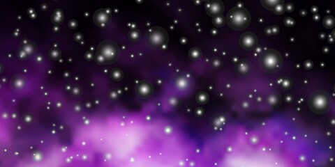 Light Purple vector pattern with abstract stars. Colorful illustration with abstract gradient stars. Best design for your ad, poster, banner.
