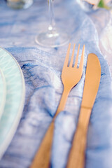 Golden knife and fork.