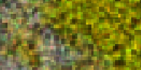 Fototapeta premium Light Green, Yellow vector backdrop with rectangles.
