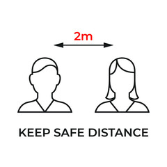Social Distancing 2 meter. Coronavirus 2019-nCoV. Corona virus Concepts. Social distancing to prevent from virus spreading and flu prevention, coronavirus, social isolation and self quarantine concept