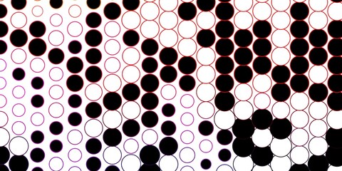 Dark Pink, Yellow vector background with bubbles. Abstract colorful disks on simple gradient background. Pattern for wallpapers, curtains.