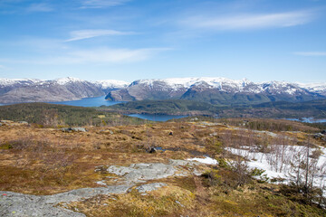 Hike to the Hilstad mountain in Velfjord, Brønnøy municipality, Nordland county