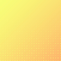 Yellow color minimal abstract background with white blurry four points stars and gradients. Halftone texture. Can be used for landing pages, posters, brochures, flyers, ads, banners, promotions.