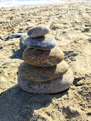 Fototapeta na wymiar Pebbles in the beach