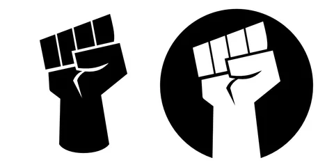 Foto op Plexiglas icon symbol of a clinched fist © Wardell Brown