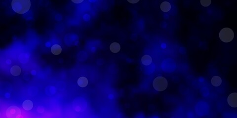 Dark Pink, Blue vector layout with circle shapes. Illustration with set of shining colorful abstract spheres. Pattern for business ads.