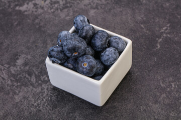 Sweet fresh juicy blueberries heap