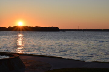 sunrise at the river front