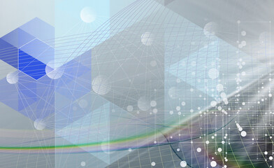 netzwerk linien punkte verlauf formen banner