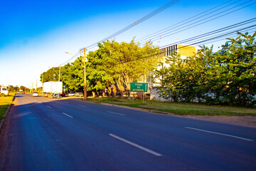 A beautiful view of the industry and supply sector (setor de indústria e abastecimento) in Brasilia, Brazil